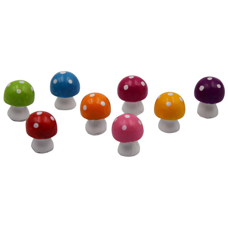 Miniature Coloured Craft Mushrooms 2cm at Dollars and Sense