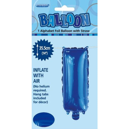 Alphabet I Foil Balloon - Royal Blue - Dollars and Sense