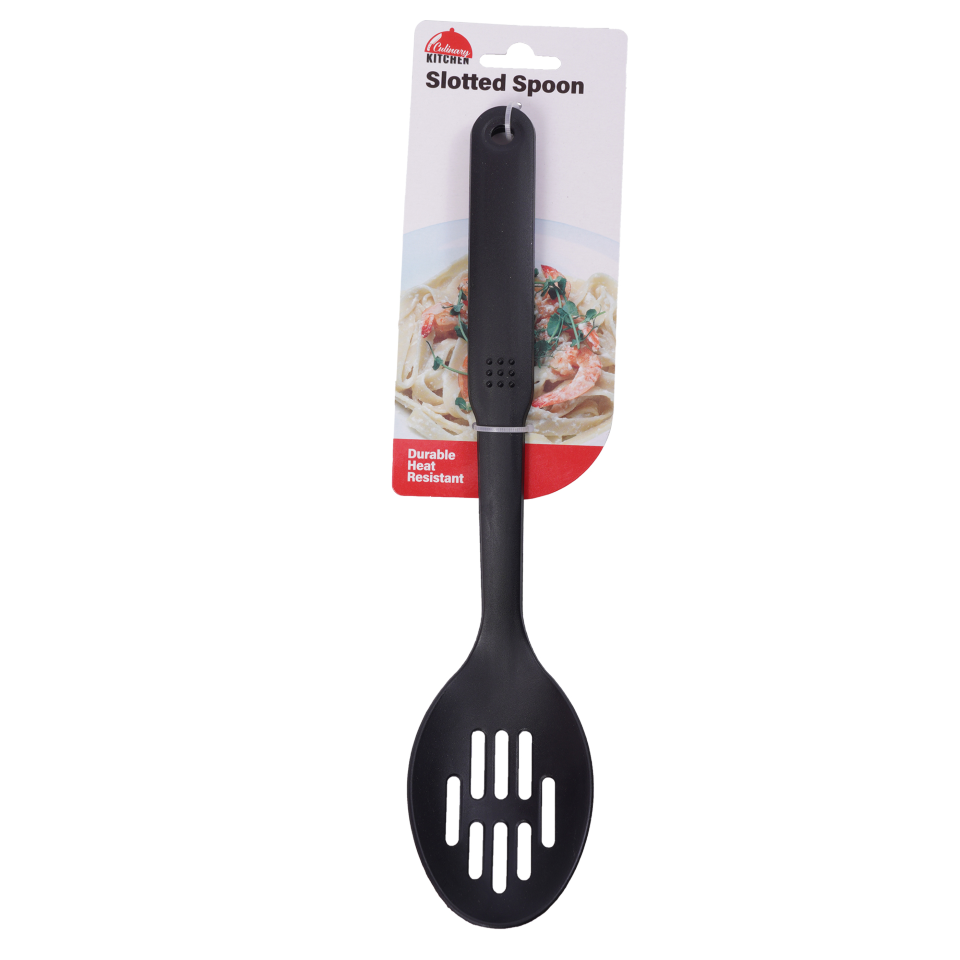 Nylon Slotted Spoon - Black - Dollars and Sense