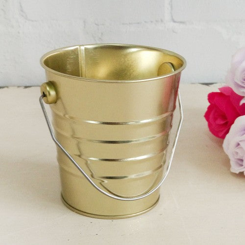 Mini Tin Bucket - Gold - Dollars and Sense