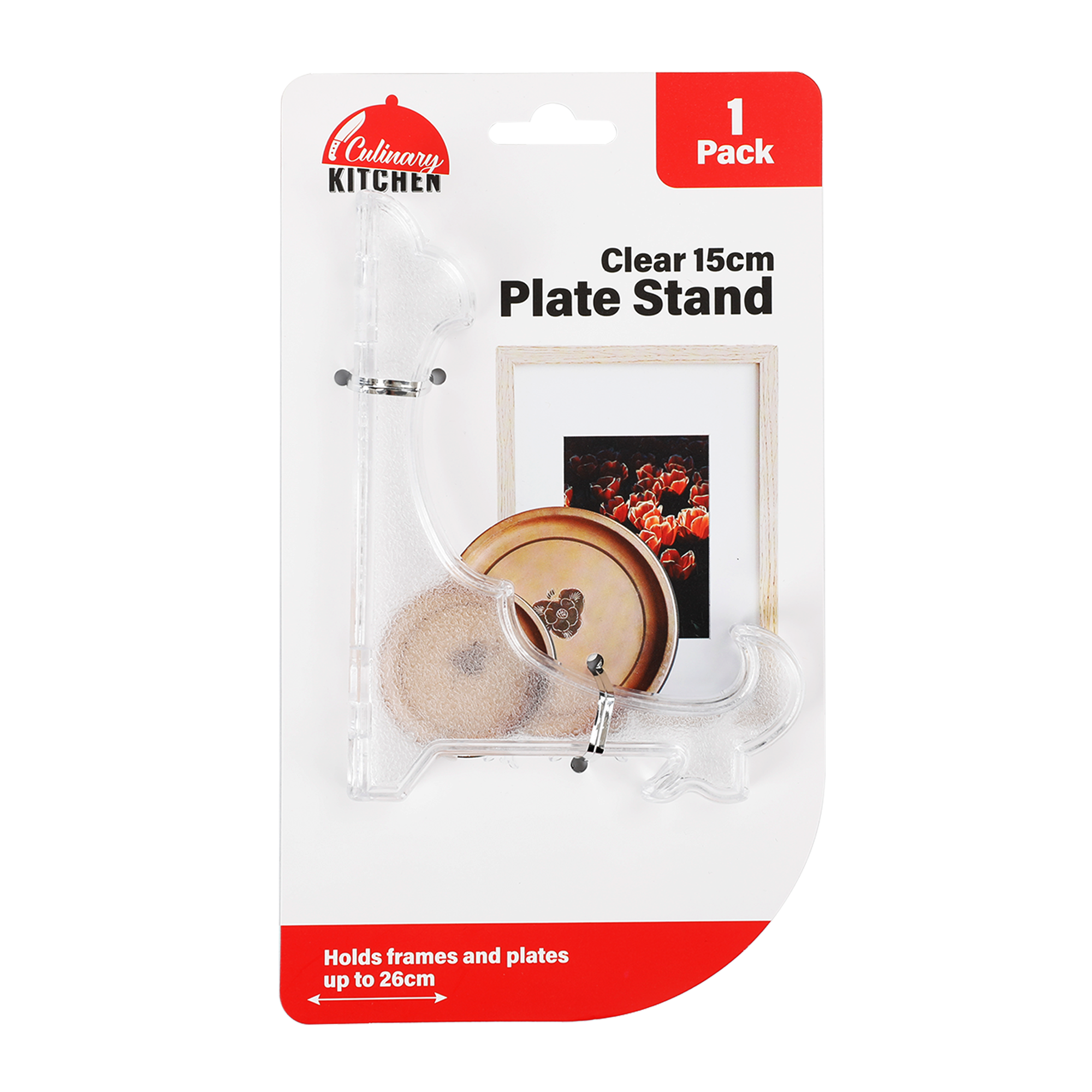 Plate Stand - Clear - Dollars and Sense