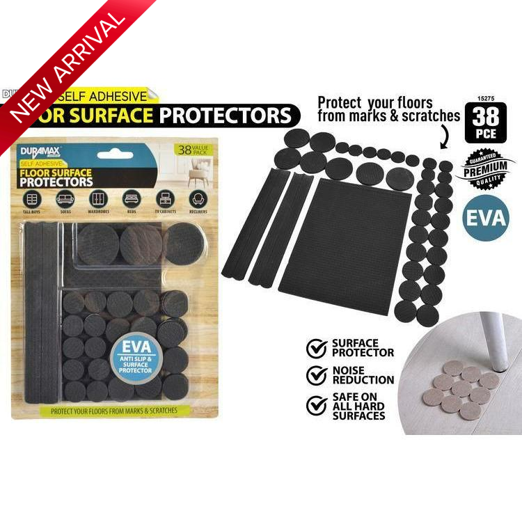 Self-Adhesive Rubber Pads Black - Dollars and Sense