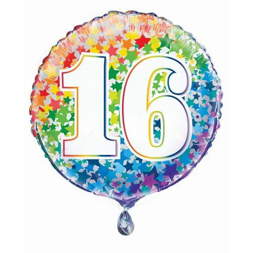 Rainbow Stars - 16th Foil Balloon - Dollars and Sense