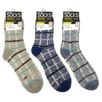 Microfibre Socks Chequered Print Men - Dollars and Sense