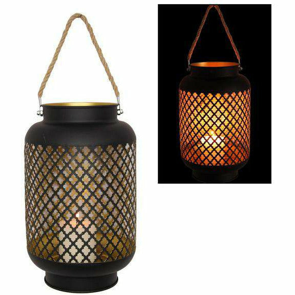 Decorative Lantern - Black & Gold - Dollars and Sense