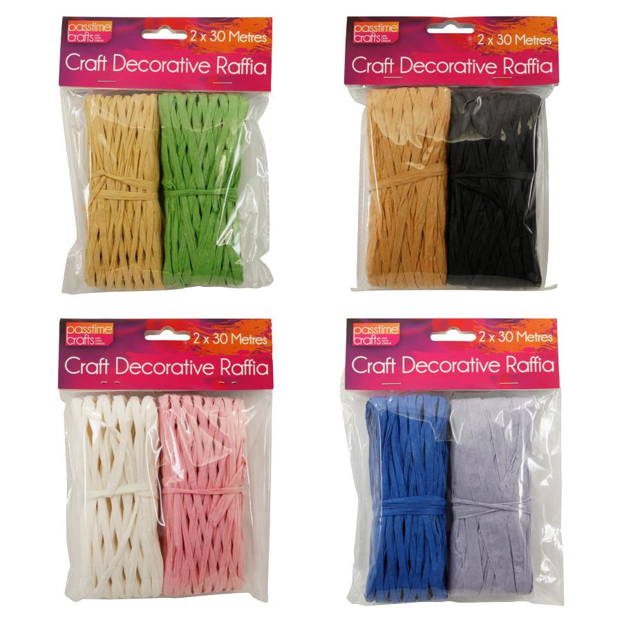 Craft Raffia - Assorted Colours - Dollars and Sense