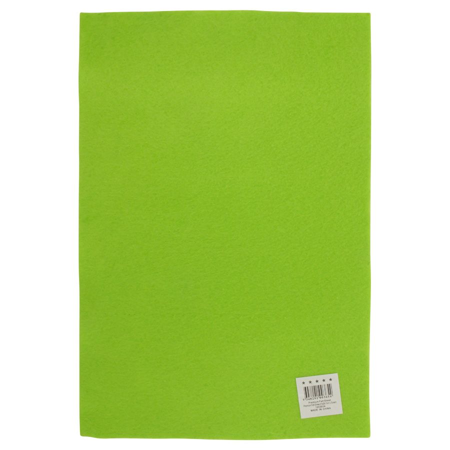 Premium Felt Sheet - Lime Green - Dollars and Sense