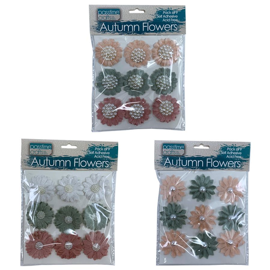 Autumn Flowers Stickers - Pearls - Dollars and Sense