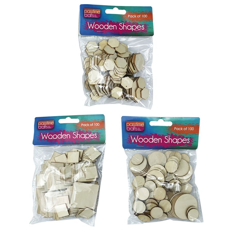 Wood Shapes - Circle, Hexagon or Square - Dollars and Sense