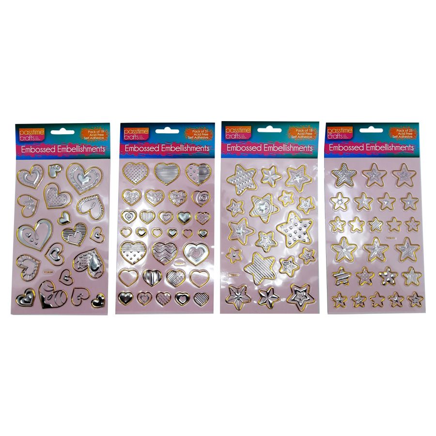 Stickers Embossed - Gold & Silver - Dollars and Sense