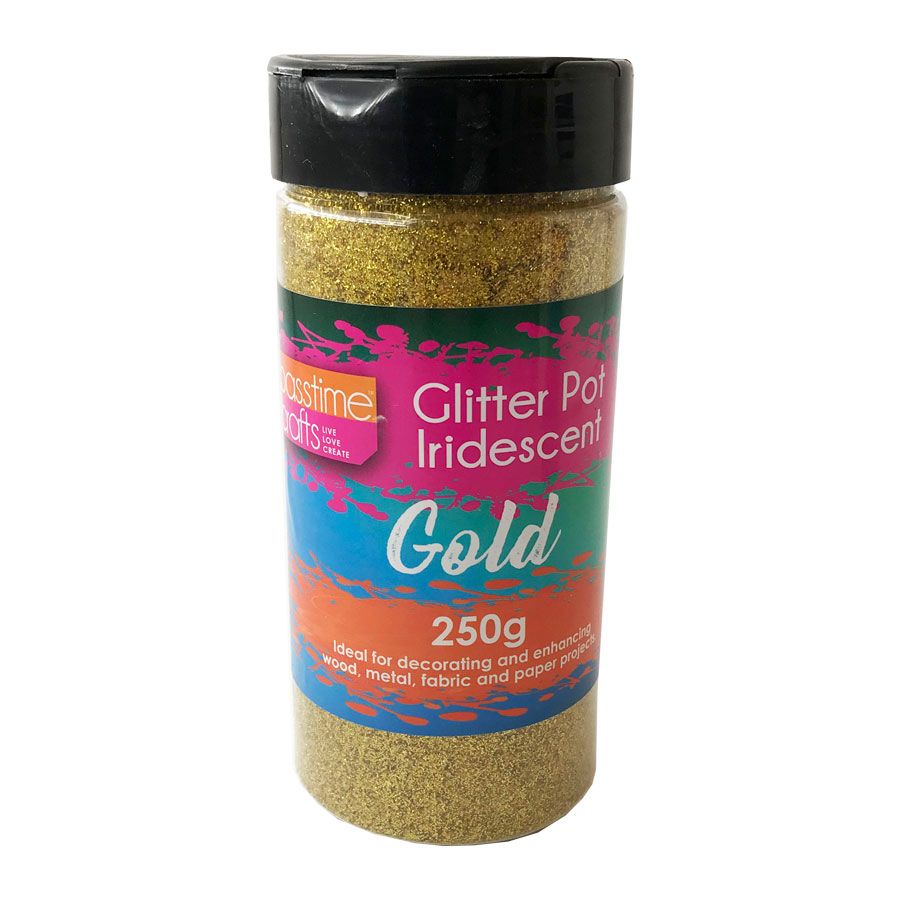 Glitter Iridescent Pot - Gold - Dollars and Sense