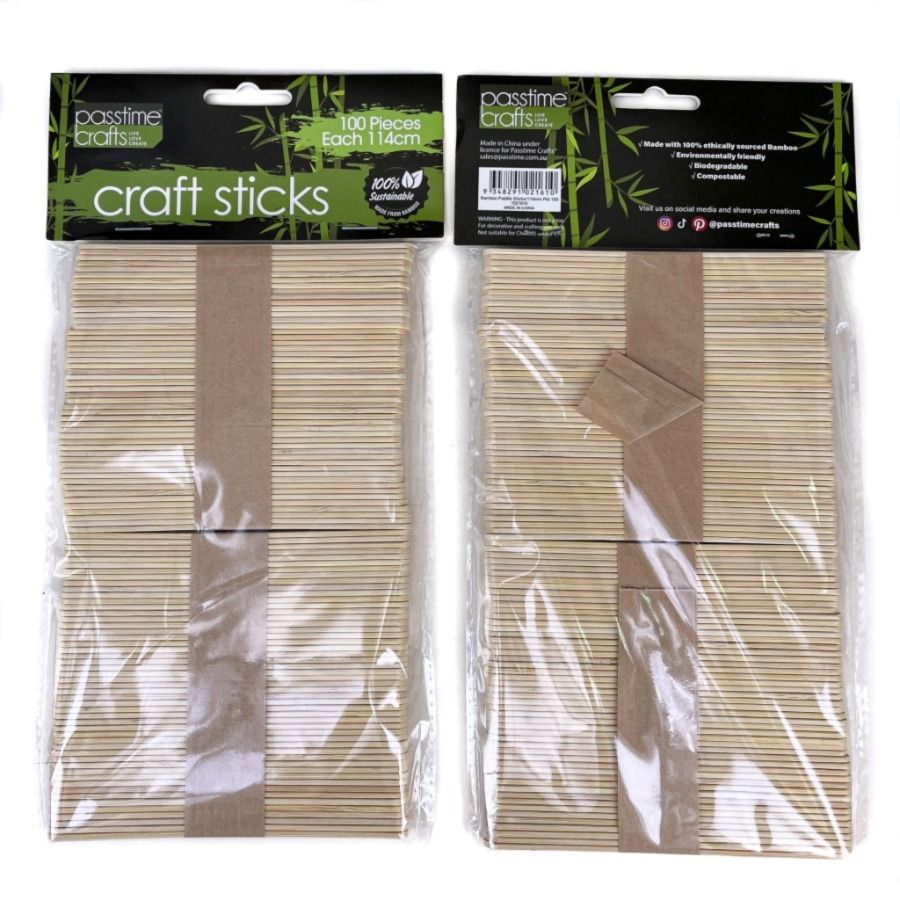 Bamboo Paddle Sticks - Natural - Dollars and Sense