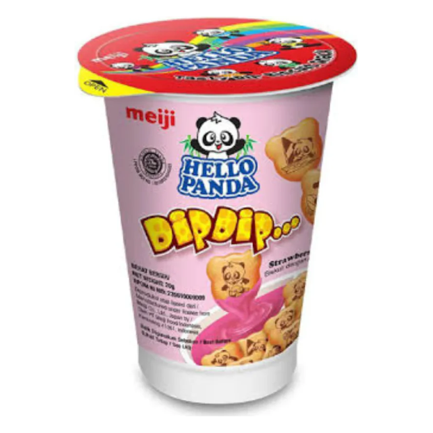 Meiji Hello Panda Dip Dip - Strawberry - Dollars and Sense