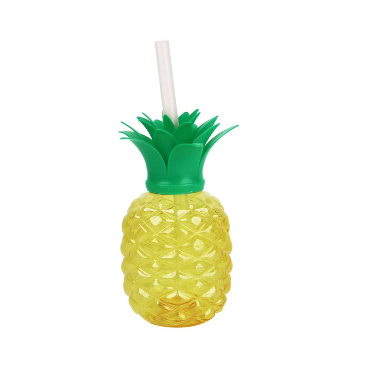 Cup With Reusable Straw - Pineapple - Dollars and Sense