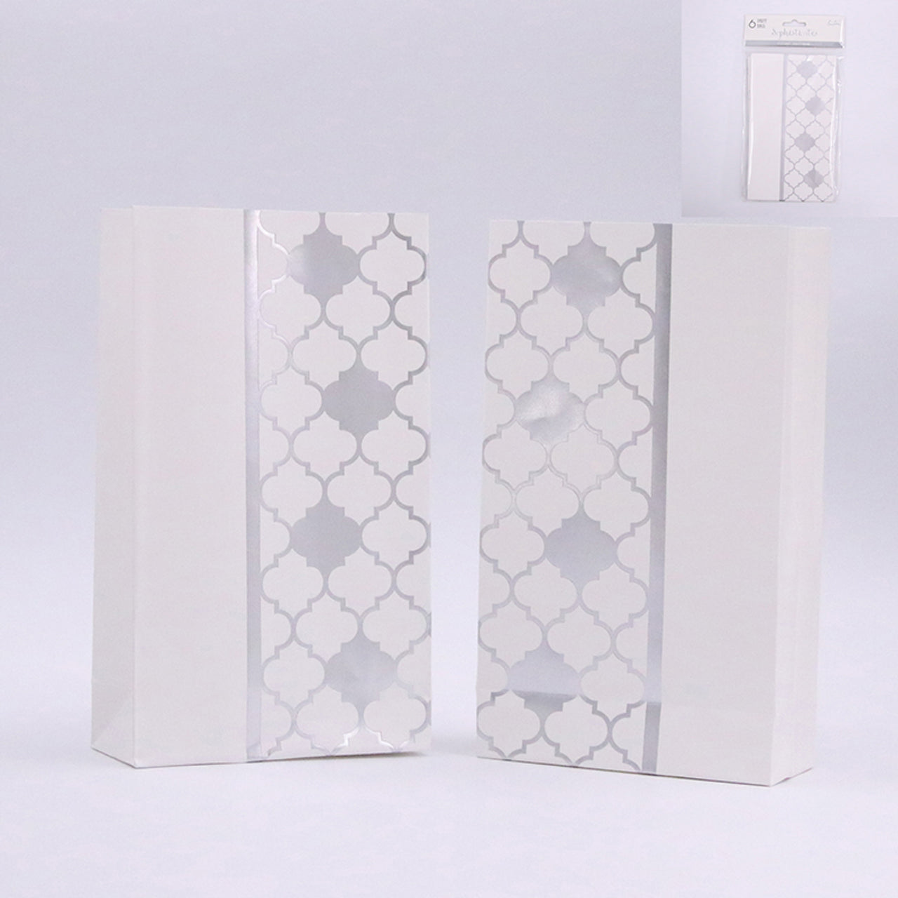 Party Loot Bags Moroccan Key - Silver - Dollars and Sense