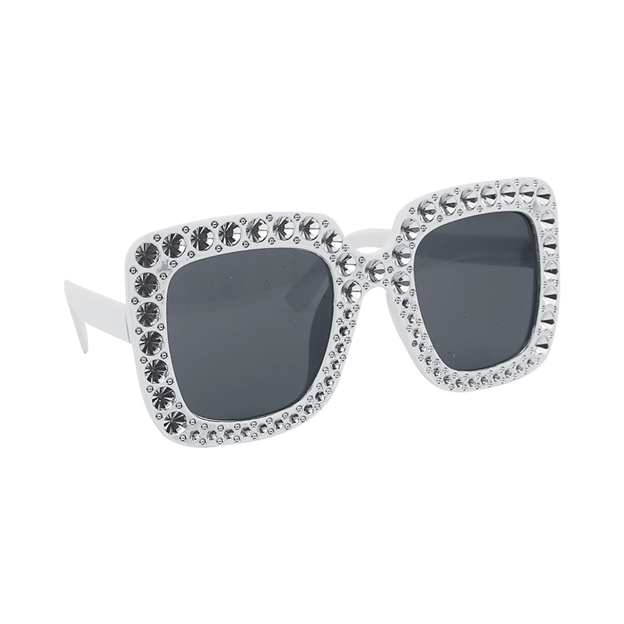 Party Glasses Bling Square - White - Dollars and Sense
