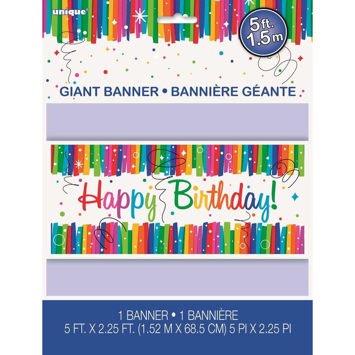 Giant Wall Banner - Rainbow Ribbons - Dollars and Sense