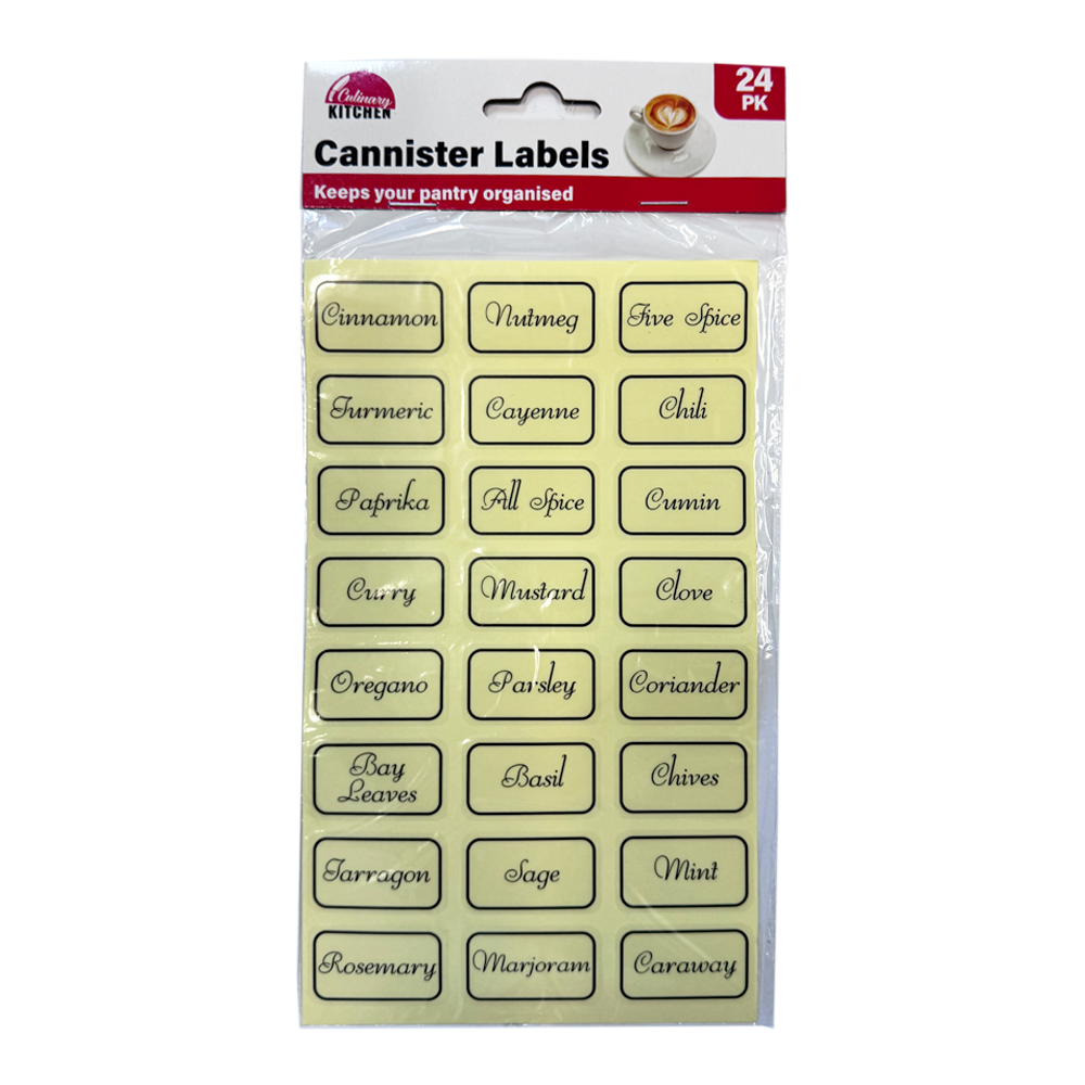 Labels - Cannisters - Dollars and Sense