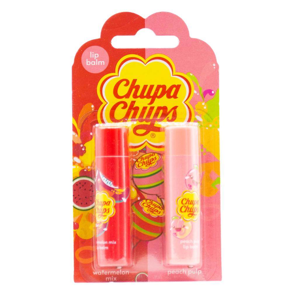 Chupa Chups Lip Balms - Watermelon & Peach Pulp - Dollars and Sense