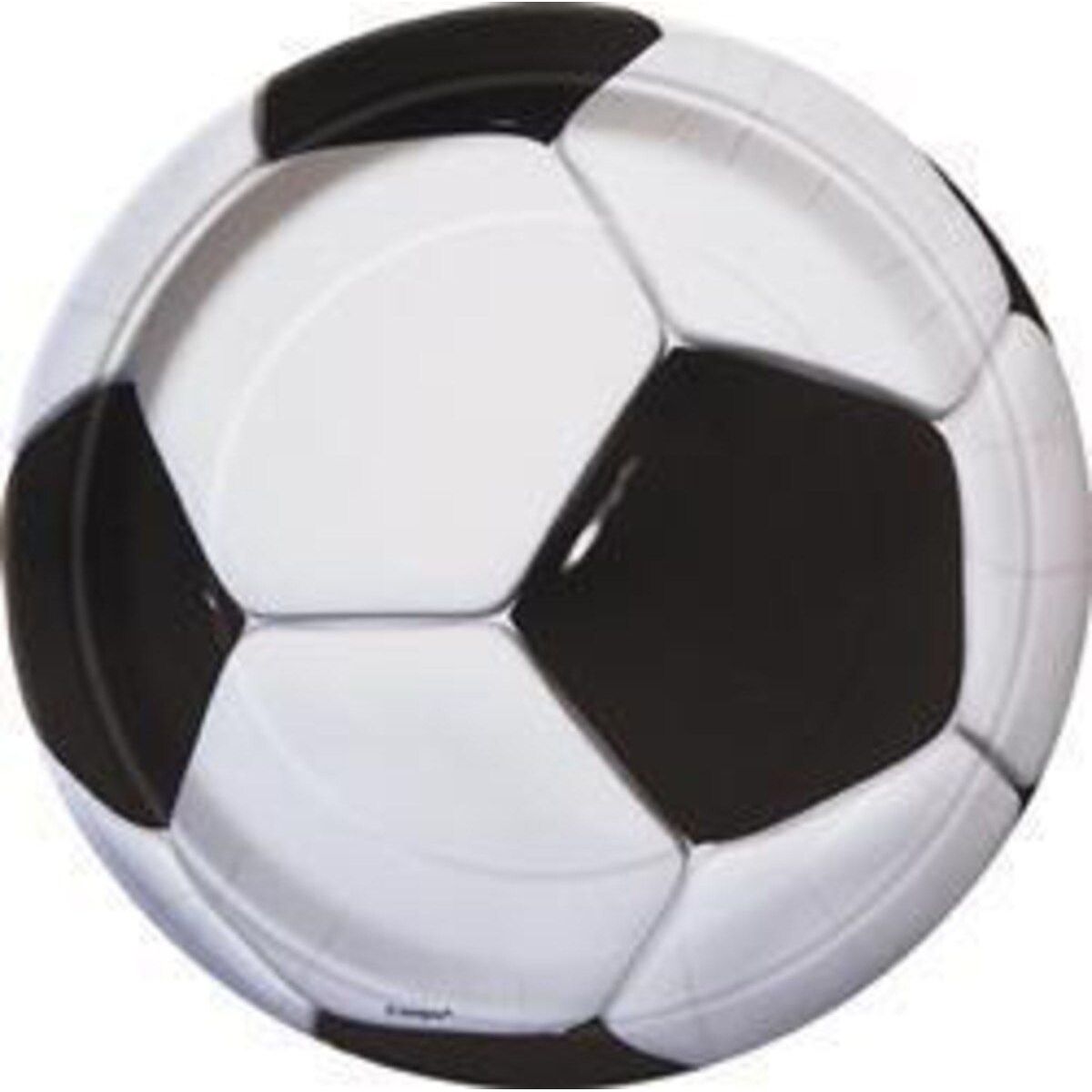 3D Soccer Ball - Paper Dessert Plates - Dollars and Sense