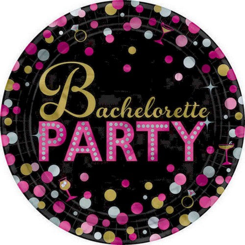 Bachelorette Night Round Plates 17cm Default Title