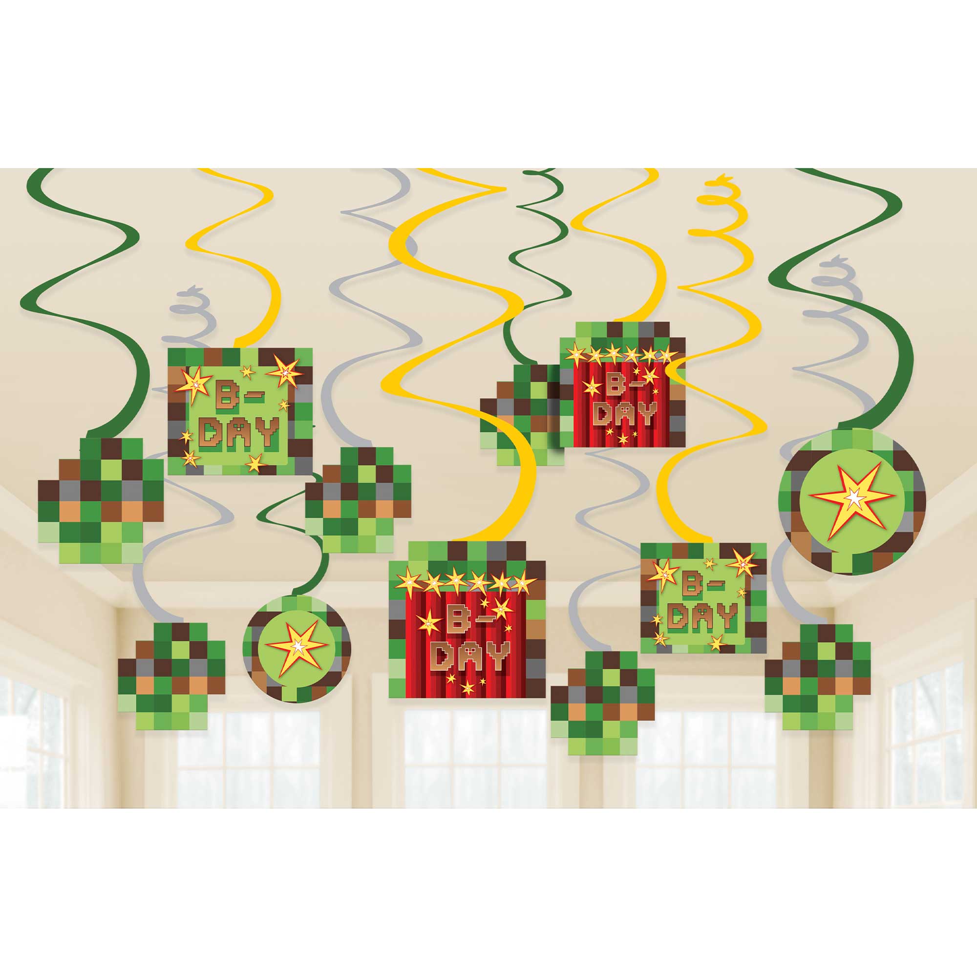 TNT Party! Spiral Swirls Hanging Decorations - 12 Pack Default Title