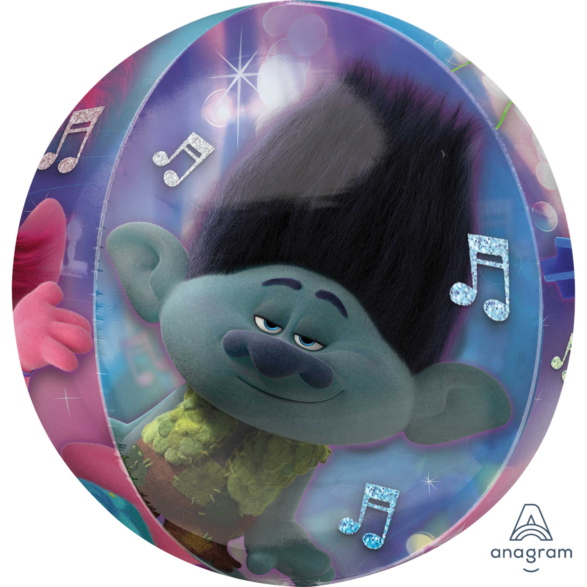 Trolls World Tour Clear Foil Balloon Orbz XL - 38x40cm Default Title
