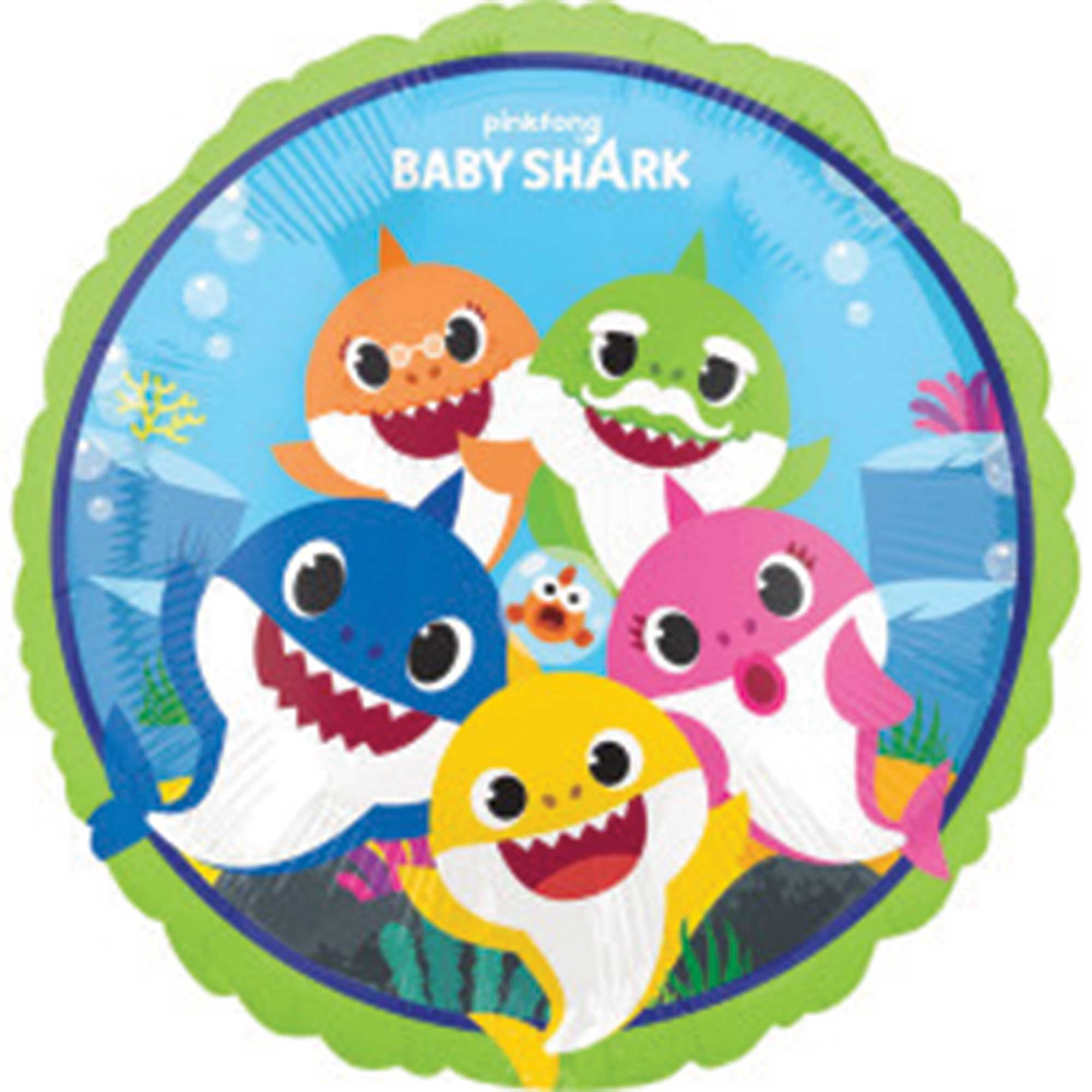 Baby Shark Foil Balloon Standard HX - 45cm Default Title
