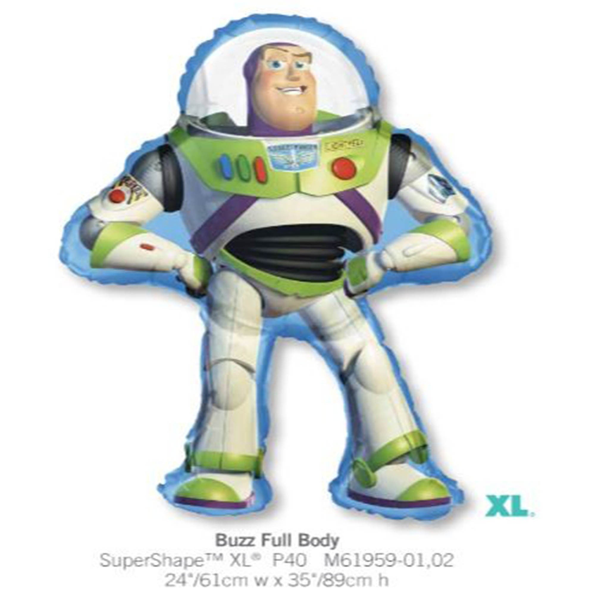 Buzz Lightyear Full Body Foil Balloon SuperShape XL - 61x89cm Default Title
