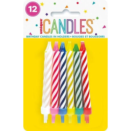 12 Spiral Candles In Holders Default Title