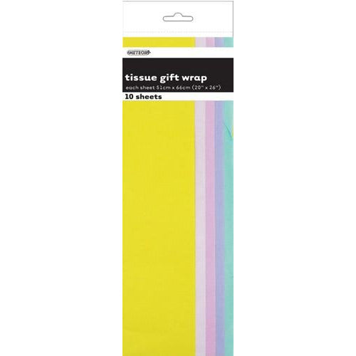 10 Tissue Sheets - Pastel Assorted