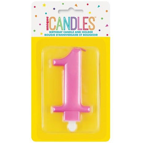 Numeral Candle 1 Metallic Pink Default Title