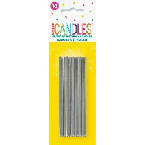 18 Sparkler Candles Silver - Dollars and Sense
