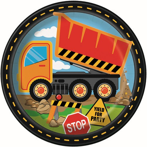 Construction Party 8 x 23cm (9) Paper Plates