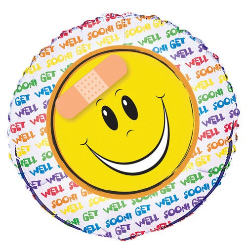 Get Well Smile 45cm (18) Foil Balloon Packaged