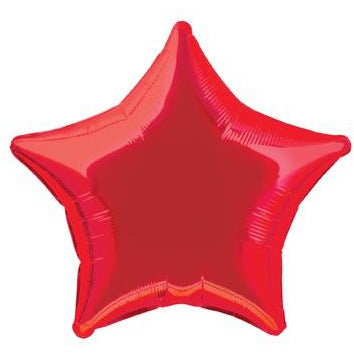Red Star 50cm (20) Foil Balloon Packaged