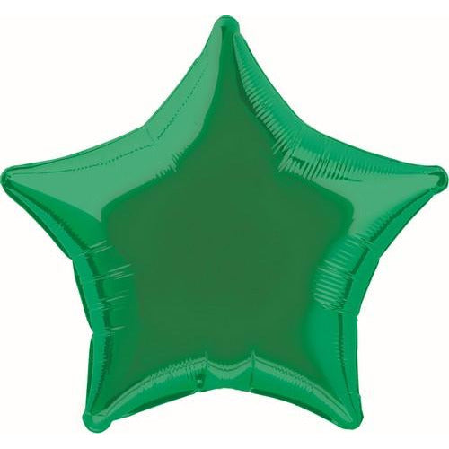 Green Star 50cm (20) Foil Balloon Packaged