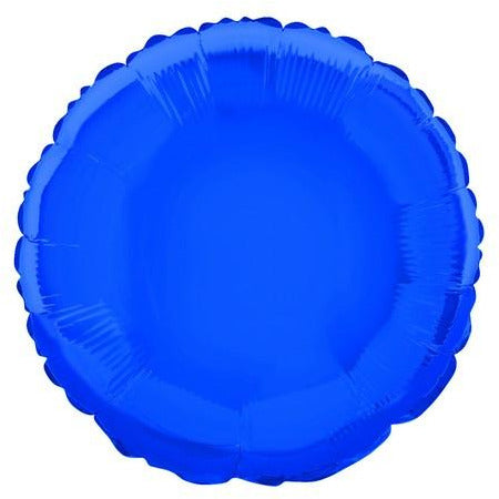 Royal Blue Round 45cm (18) Foil Balloon Packaged