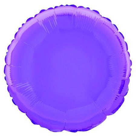 Purple Round 45cm (18) Foil Balloon Packaged