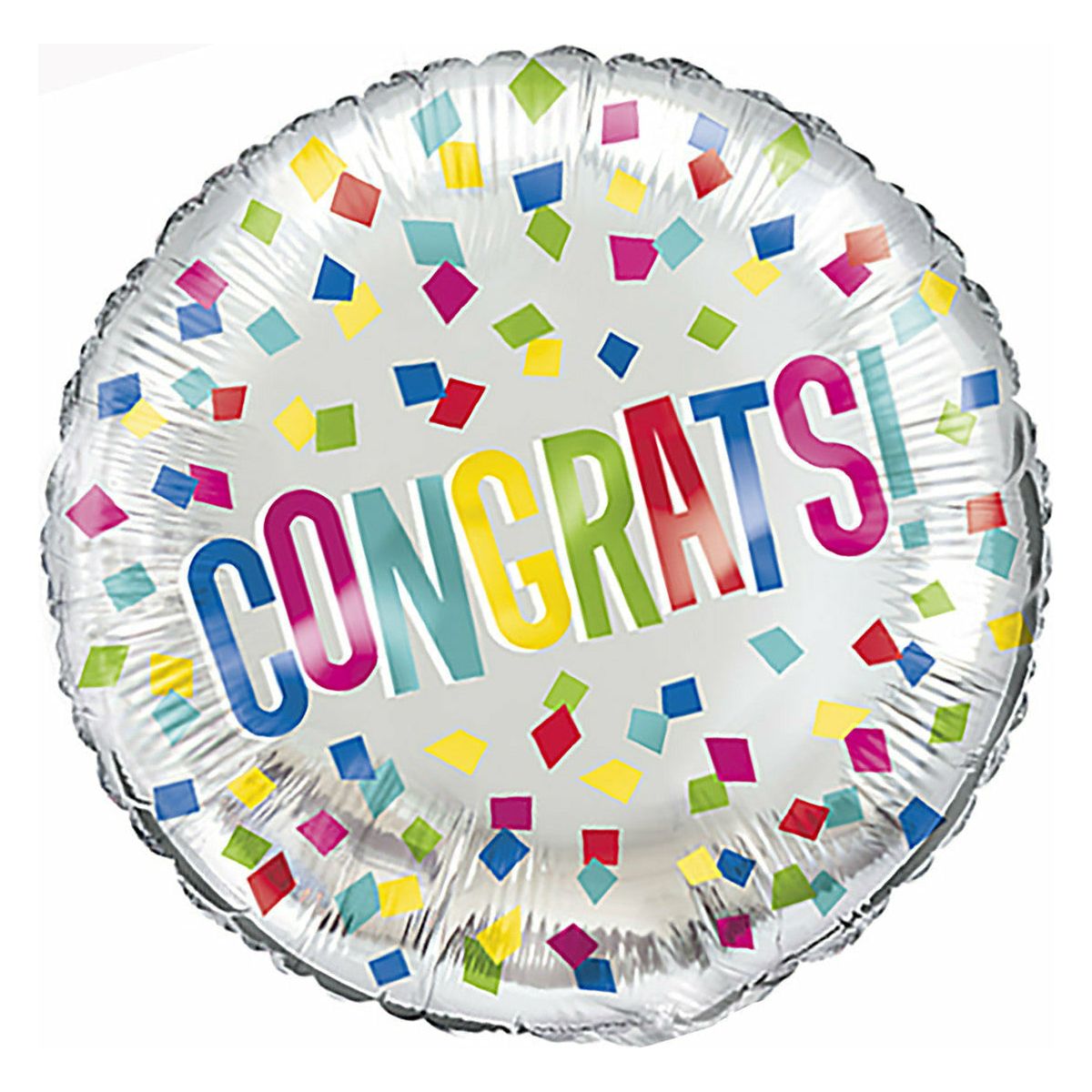 Colourful Congrats Foil Balloon Packaged - 45cm 1 Piece - Dollars and Sense