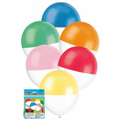 6 x 30cm (12) Balloons - Two Tone