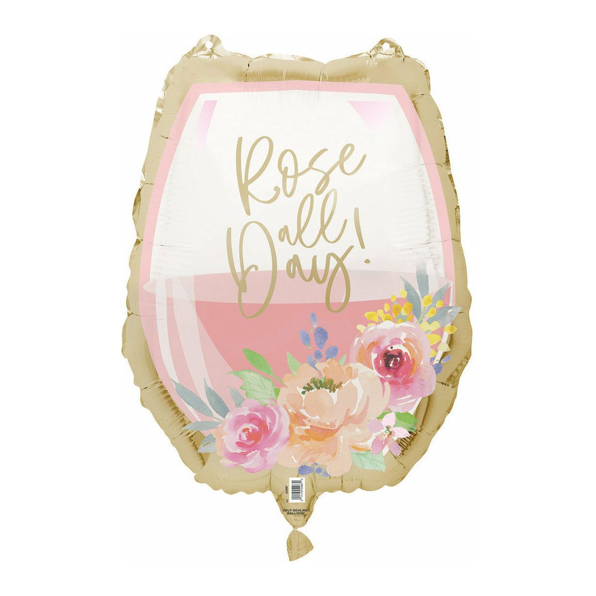 Ros̬ All Day Glass Foil Balloon - 43cm 1 Piece - Dollars and Sense