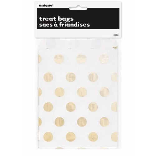 Foil Dots Gold 8 Treat Bags 183cm H x 133cm W 72 x 52 Default Title