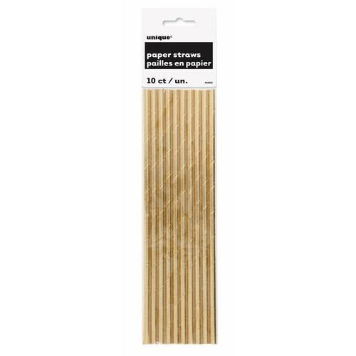 Gold Foil 10 Paper Straws Default Title