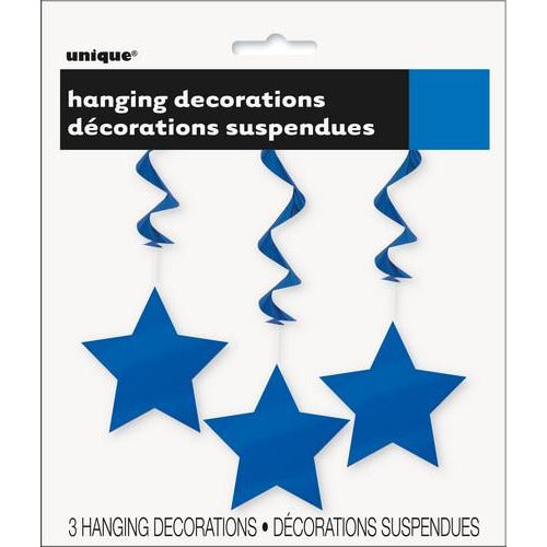 3 Star Hanging Swirls Royal Blue 90cm L Default Title