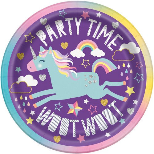 Unicorn Party 8 x 18cm (7) Paper Plates