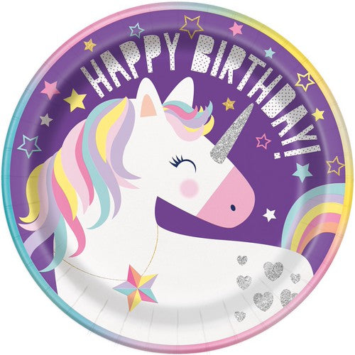 Unicorn Party 8 x 23cm (9) Paper Plates
