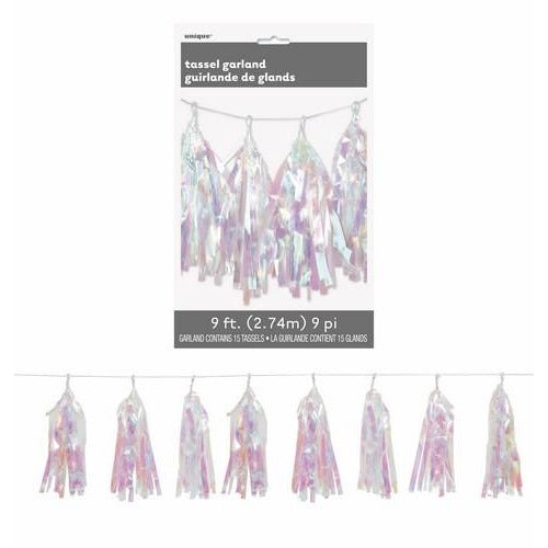 Iridescent Tassel Garland 2.74m (9)