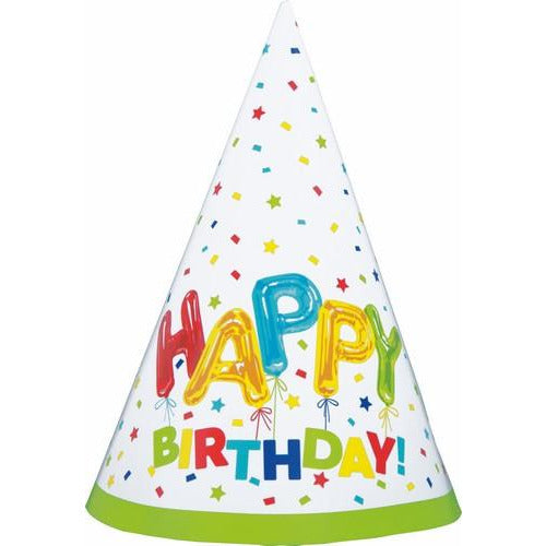 Happy Balloon 8 Party Hats