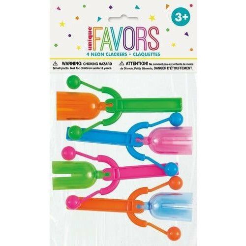 4 Neon Clacker Noisemakers - Dollars and Sense